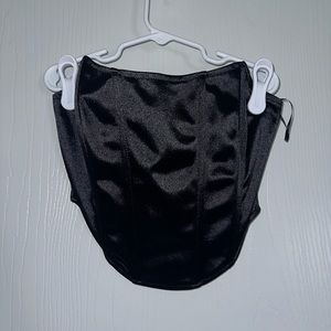 Black strapless corset top. Small.